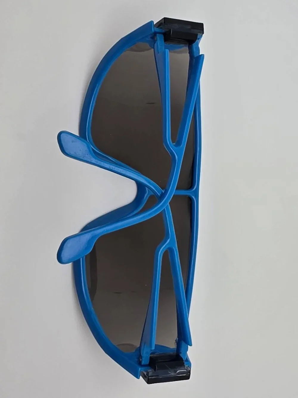 Sonic Macho Man Blue Frame Polarized Grey Lens Randy Savage Shield Sunglasses